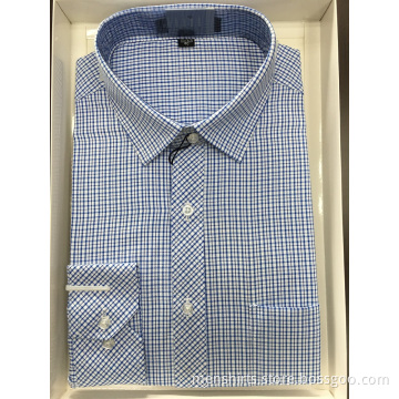 100% Cotton Yarn Dyed Plaid Business Shirt
